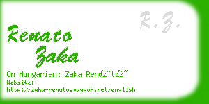 renato zaka business card